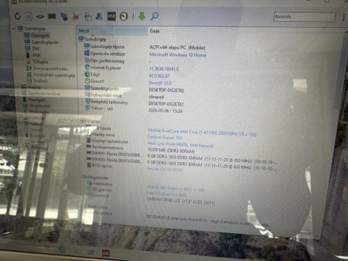 Lenovo IDEAPAD Z710 17" FHD i5-4210M 16GB 256GB SSD, DVD iró, Win10Home, felujitott notebook