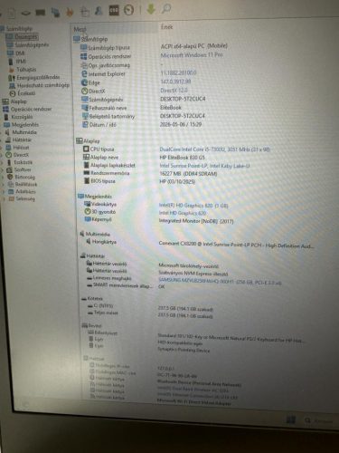 HP Elitebook 830 G5 13.2" FullHD i5-7300U 16G/240GB SSD, Win11Pro
