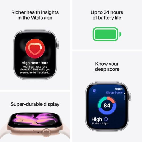 Apple Watch Series S11 BT 46 mm, JET BLACK ALU CASE+ Black Sport Band M/L , ÚJSZERŰ, PÁR NAPOT HASZNÁLT 