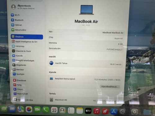 Apple MacBook Air 2020 M1 13" Retina 10,1 8G/ 256GB Space Gray felújitott laptop