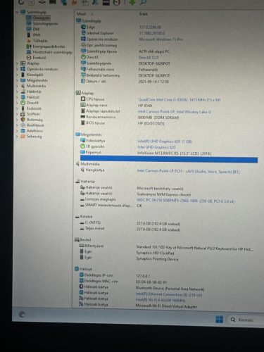 HP Elitebook 830 G6 ( 4WE10AV )13.3" FullHD i5-8365U 8G/256GB SSD, Win11Pro , Magyar Bill, FELÚJITOTT